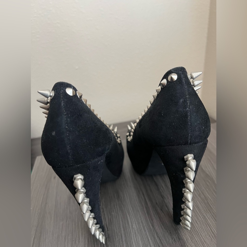 Jeffrey Campbell Madame Spike Suede Studded Platform Pump - Picture 6 of 7